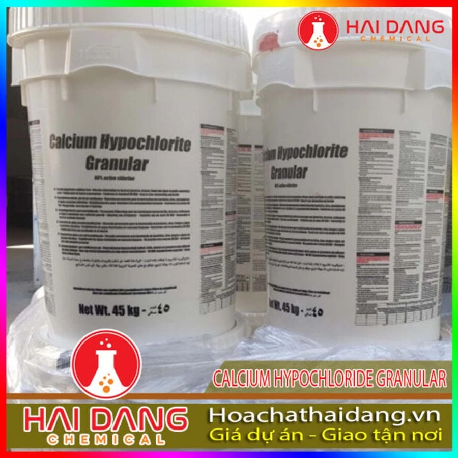 Hóa Chất Thủy Sản Calcium Hypochloride Granular Clorin Mỹ 70%