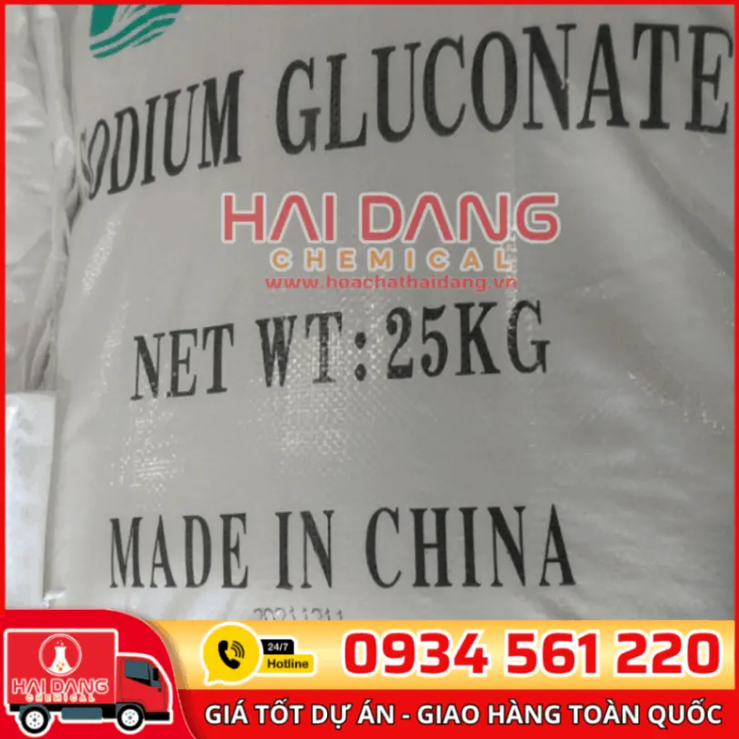 Sodium Gluconate (Đường Nho) Trung Quốc Bao 25kg 