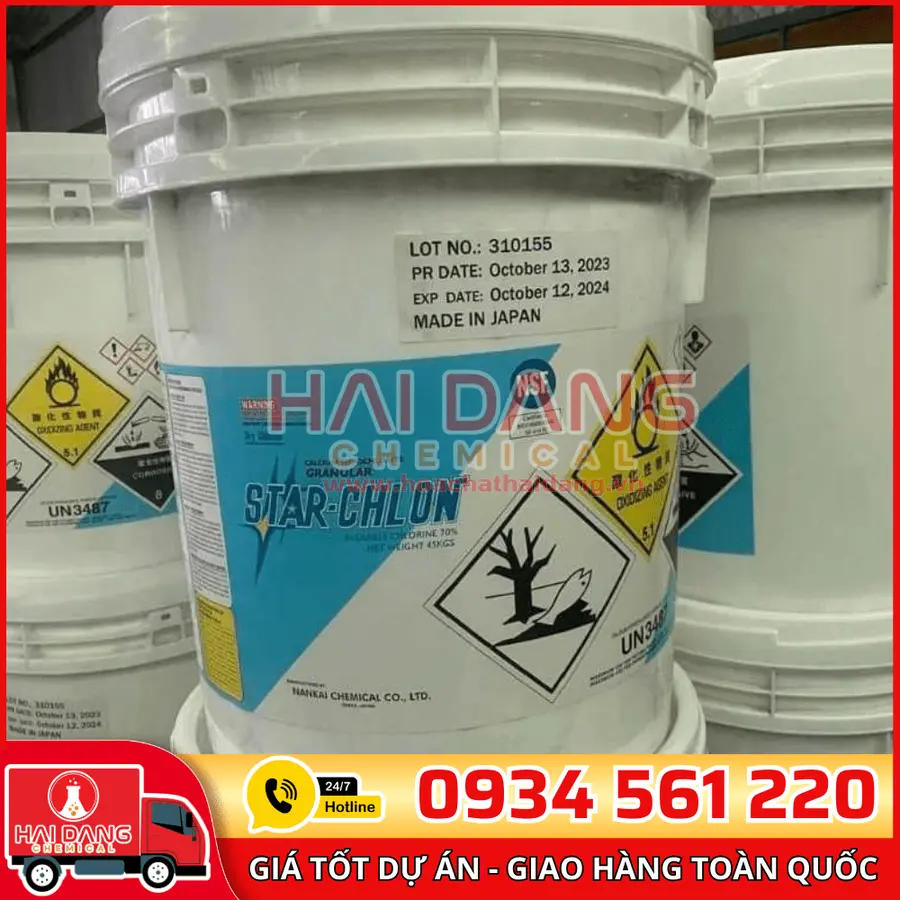 Chlorine Nhật Bản Nankai Ca(ClO)2 70%