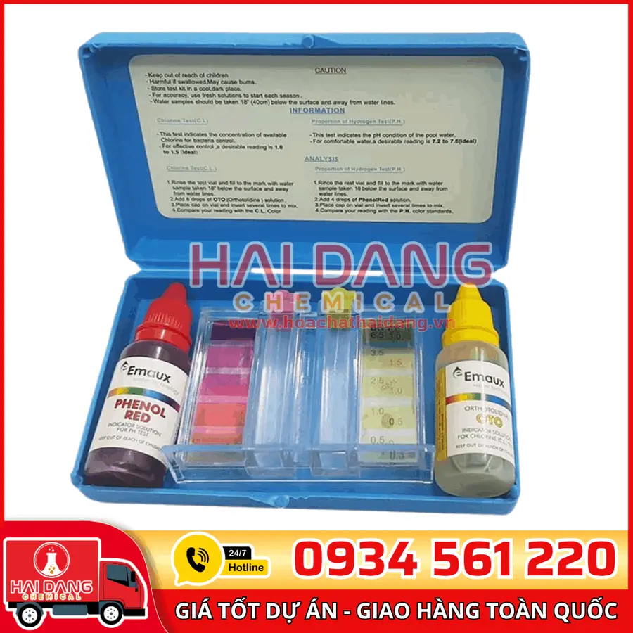 Bộ Thử Nước Hồ Bơi Emaux CE029 Đo Clo Và pH Chuẩn Xác