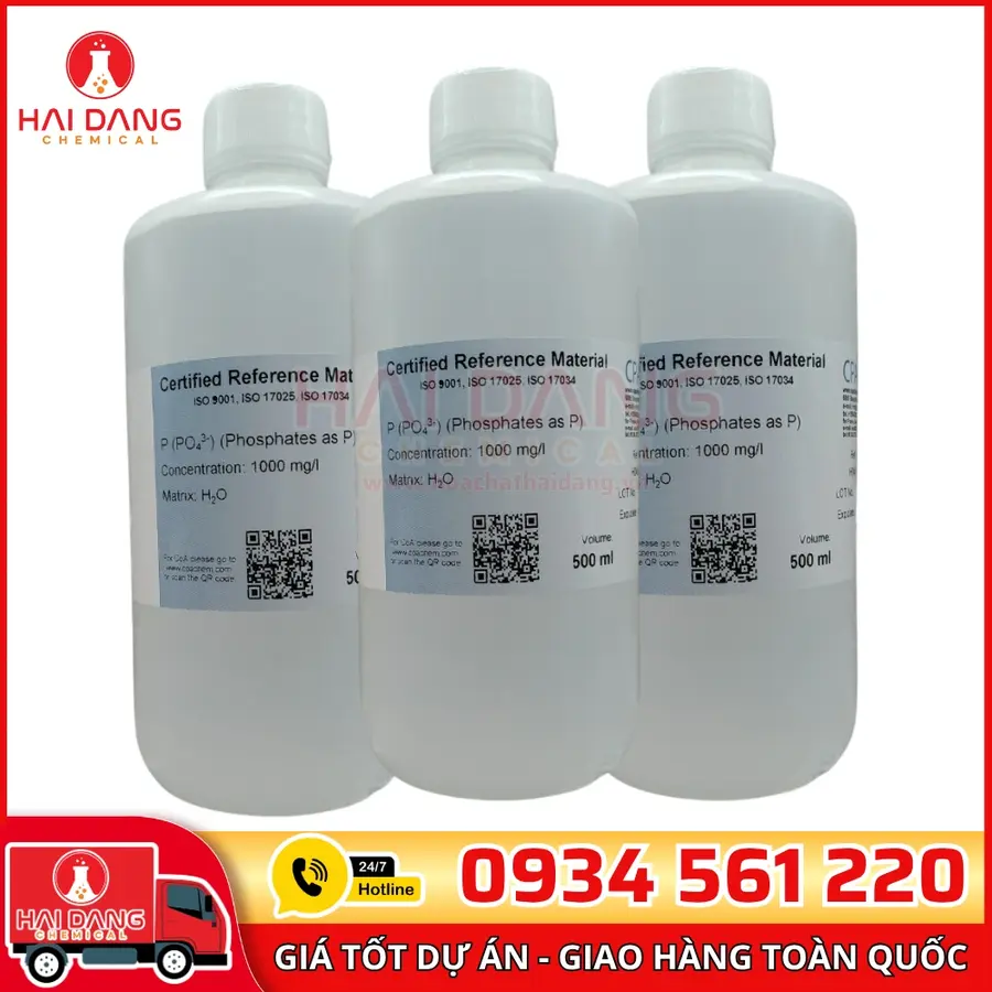 Dung Dịch Chuẩn Phosphates PO₄³⁻ 1000 mg/L 500mL – CPAchem