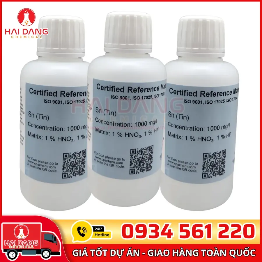 Dung Dịch Chuẩn Thiếc Sn 1g/L AAS 100mL CPAchem