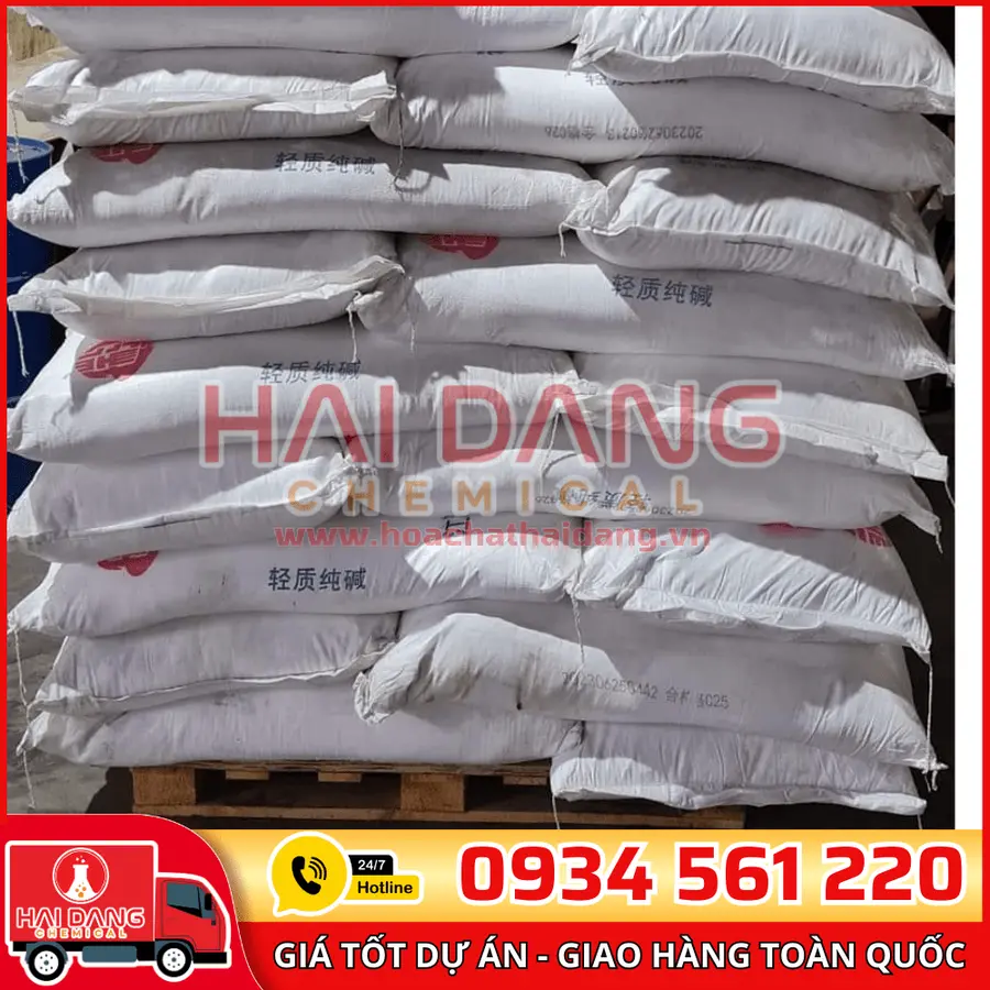Soda Ash Light 99% Na2CO3 Trung Quốc