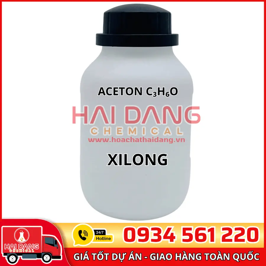 Aceton C₃H₆O, lọ 500g - hãng Xilong