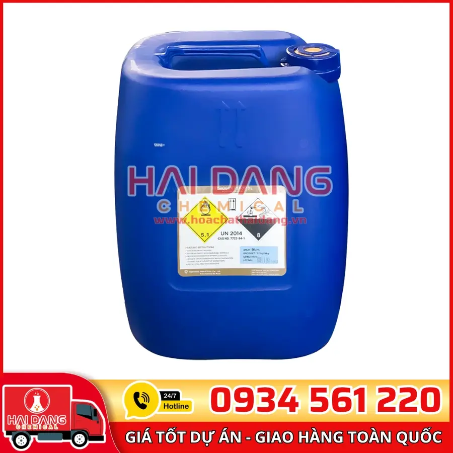 Oxy Già H2O2 50% – Hóa Chất Hồ Bơi Giá Tốt, Làm Sạch Nước Hiệu Quả