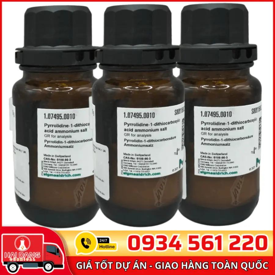 Pyrrolidine-1-dithiocarboxylic acid ammonium salt (APDC) lọ 10g - Merck