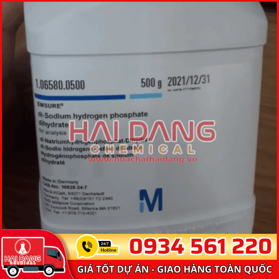 Di-Sodium Hydrogen Phosphate Dihydrate lọ 500g - Merck