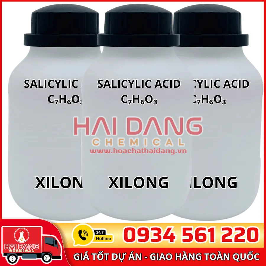 Salicylic Acid C₇H₆O₃, lọ 500g - hãng Xilong