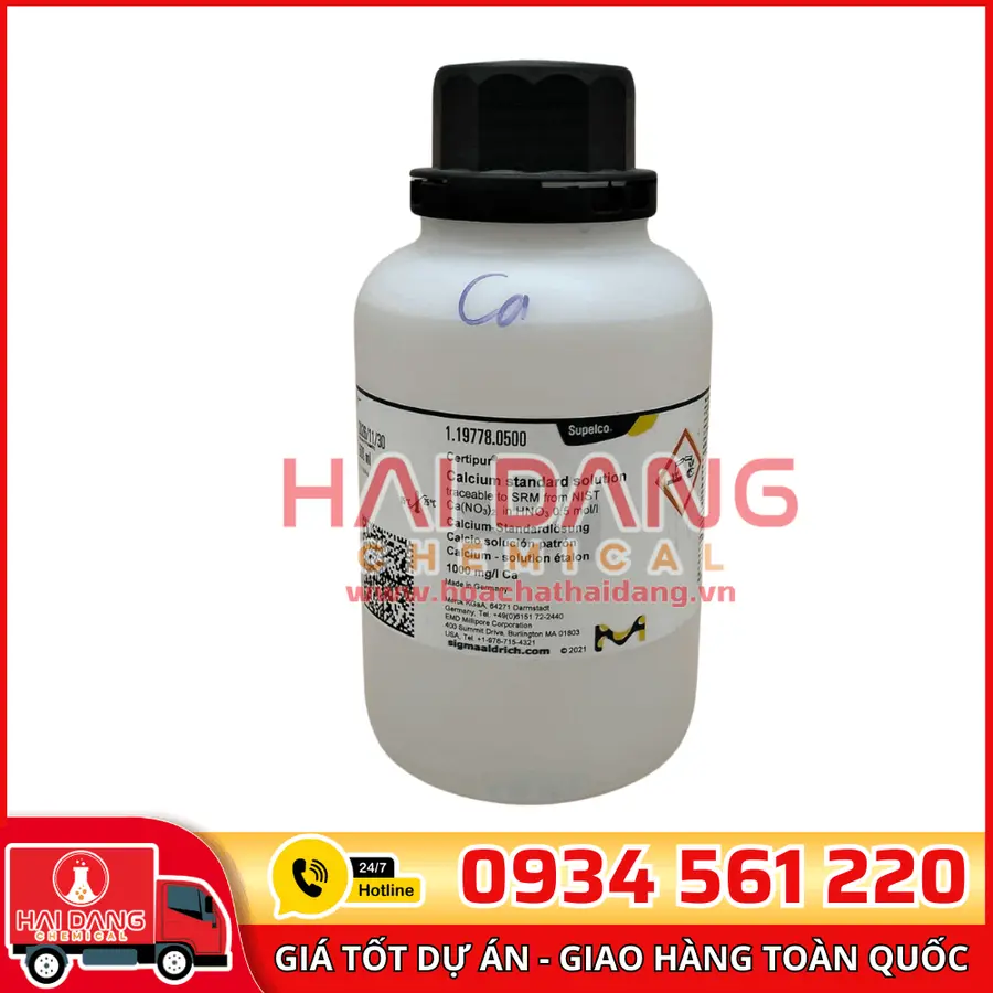 Dung dịch chuẩn Canxi (Calcium) 1000 mg/L lọ 500ml - Merck