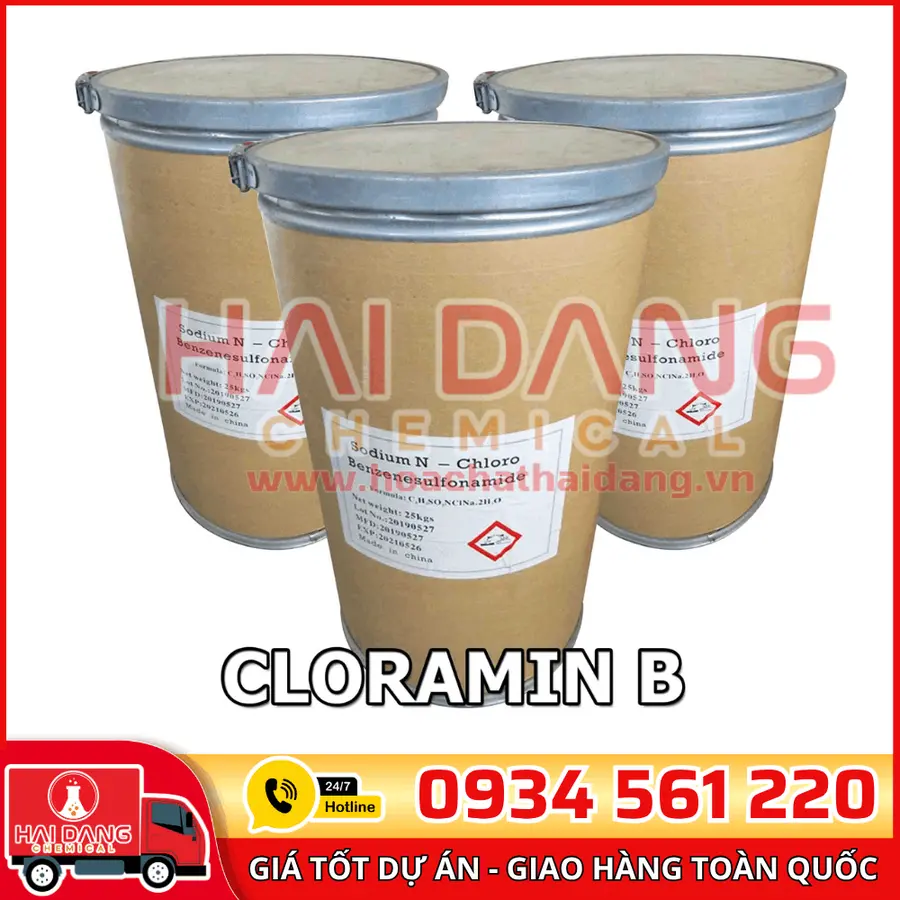 Cloramin B C6H5SO2NClNa.3H2O Trung Quốc