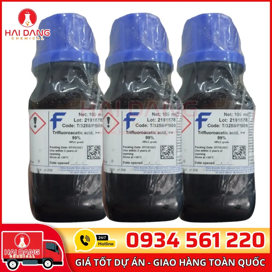 Trifluoroacetic Acid, 99+%  lọ 100ml, hãng Fisher