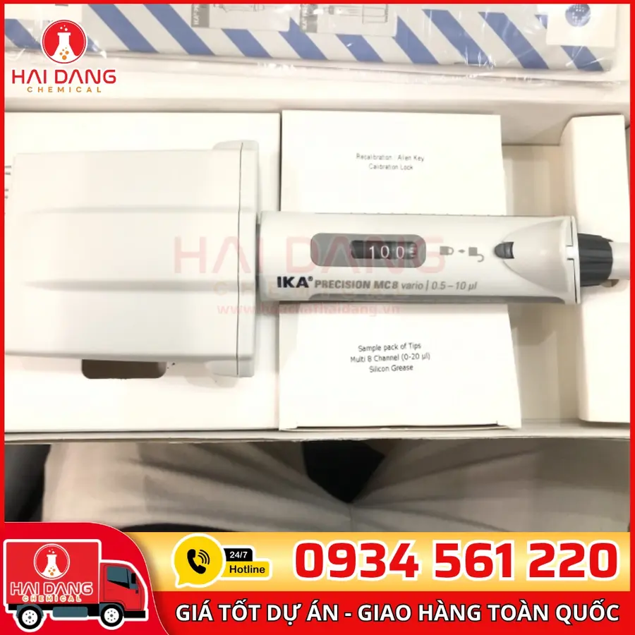 Micropipet 8 Kênh 0,5–10 µL – Hãng IKA – Đức