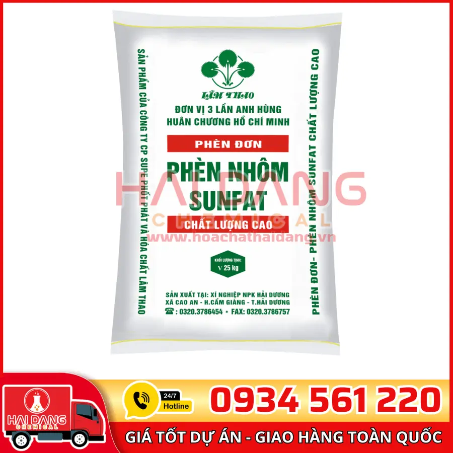 Phèn Đơn Nhôm Sulfate Aluminium Sulfate Al2(SO4).18H2O