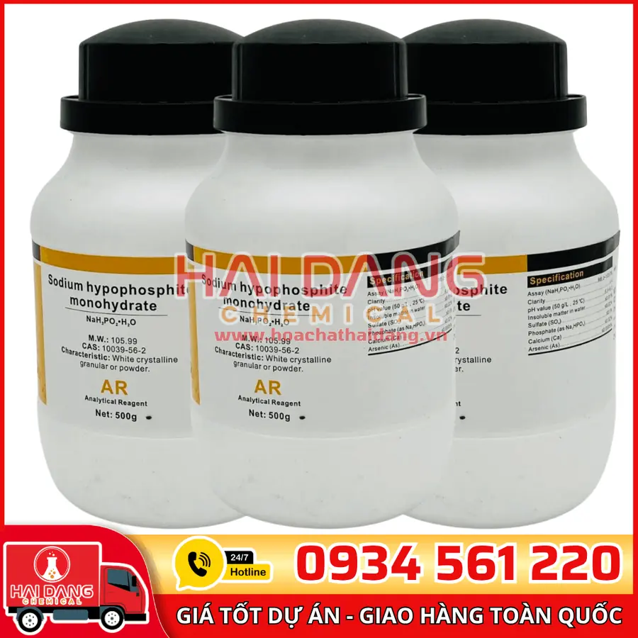 Sodium Hypophosphite NaPO₂H₂, lọ 500g - hãng Xilong
