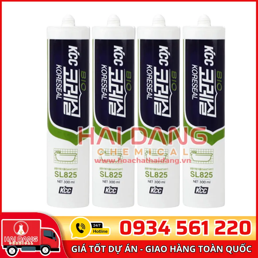 Keo Silicone KCC SL825 – Chống Rêu Mốc, Trám Khe Phòng Tắm Hiệu Quả