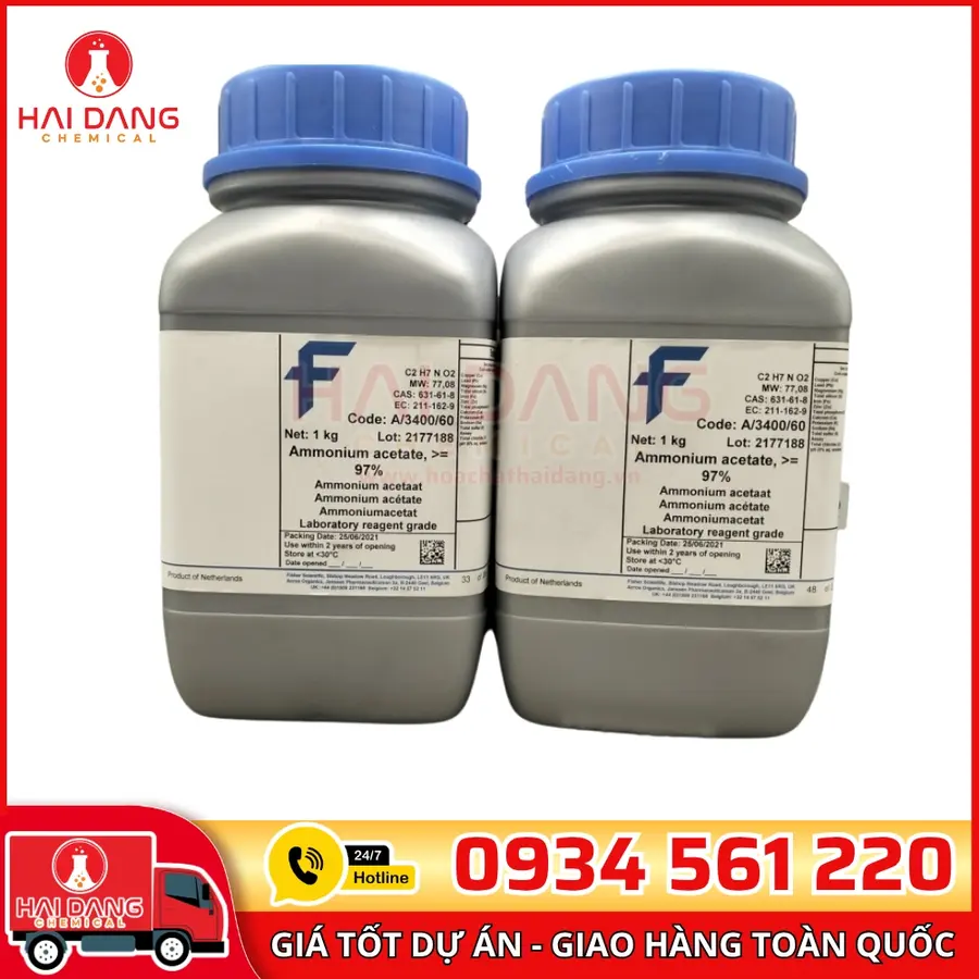 Ammonium Acetate lọ 1l, hãng Fisher