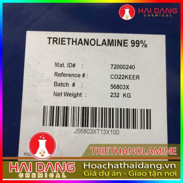 Dung Môi Sản Xuất Chất Tẩy Rửa Triethanolamine TEA