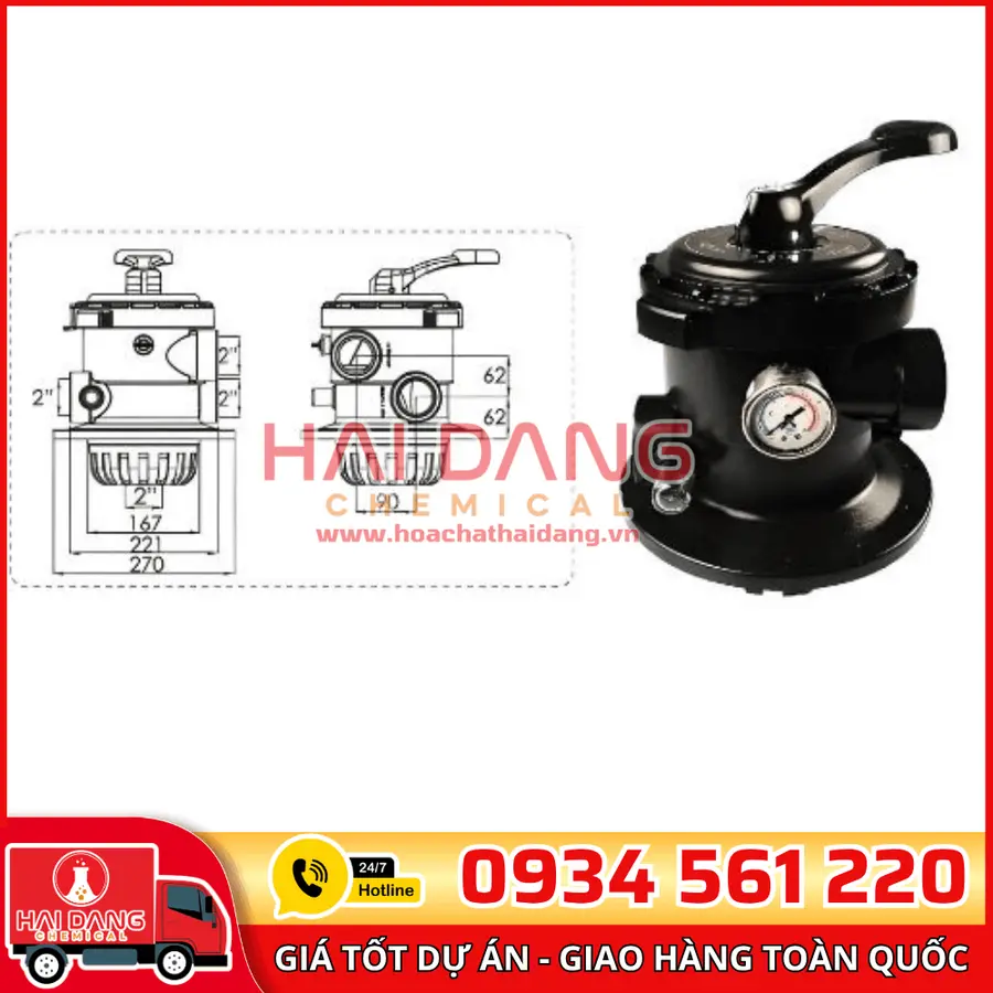 Van Đỉnh Emaux MPV11 – 6 Chức Năng, Kết Nối 2 Inch, Bền Bỉ