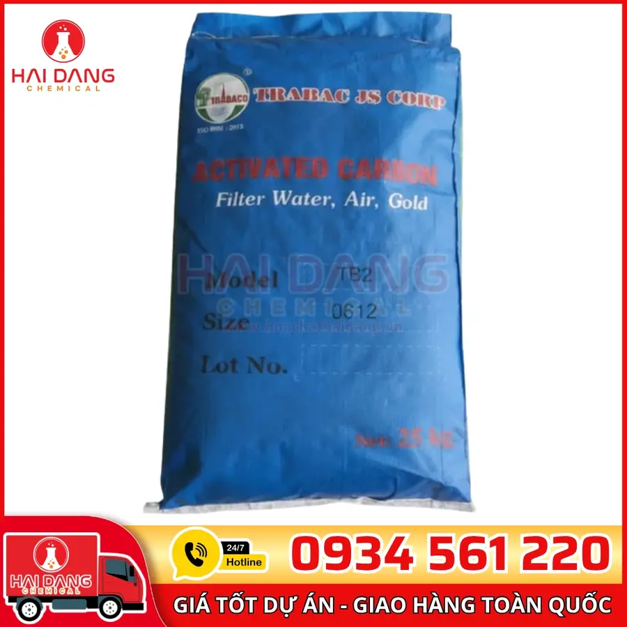 Than Hoạt Tính Gáo Dừa TB2 Iodine 1000-1100 Việt Nam Bao 25kg