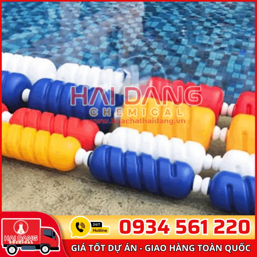 Dây Phao Chia Làn Bể Bơi Dạng Xúc Xích Nhựa ABS Bền Bỉ