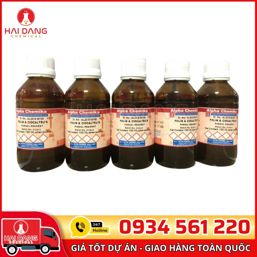 Folin & Ciocalteu's Phenol Reagent  lọ 100ml, hãng Alpha Chemika