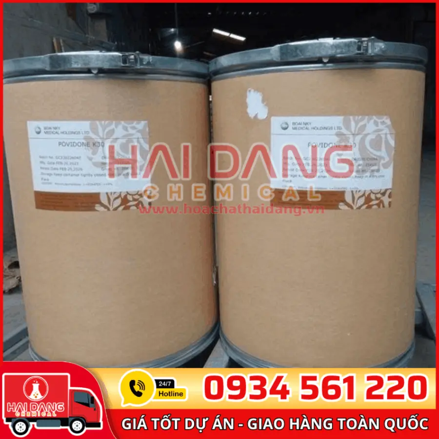 Povidone PVP K30 Trung Quốc – Tá Dược Kết Dính Trong Viên Nén