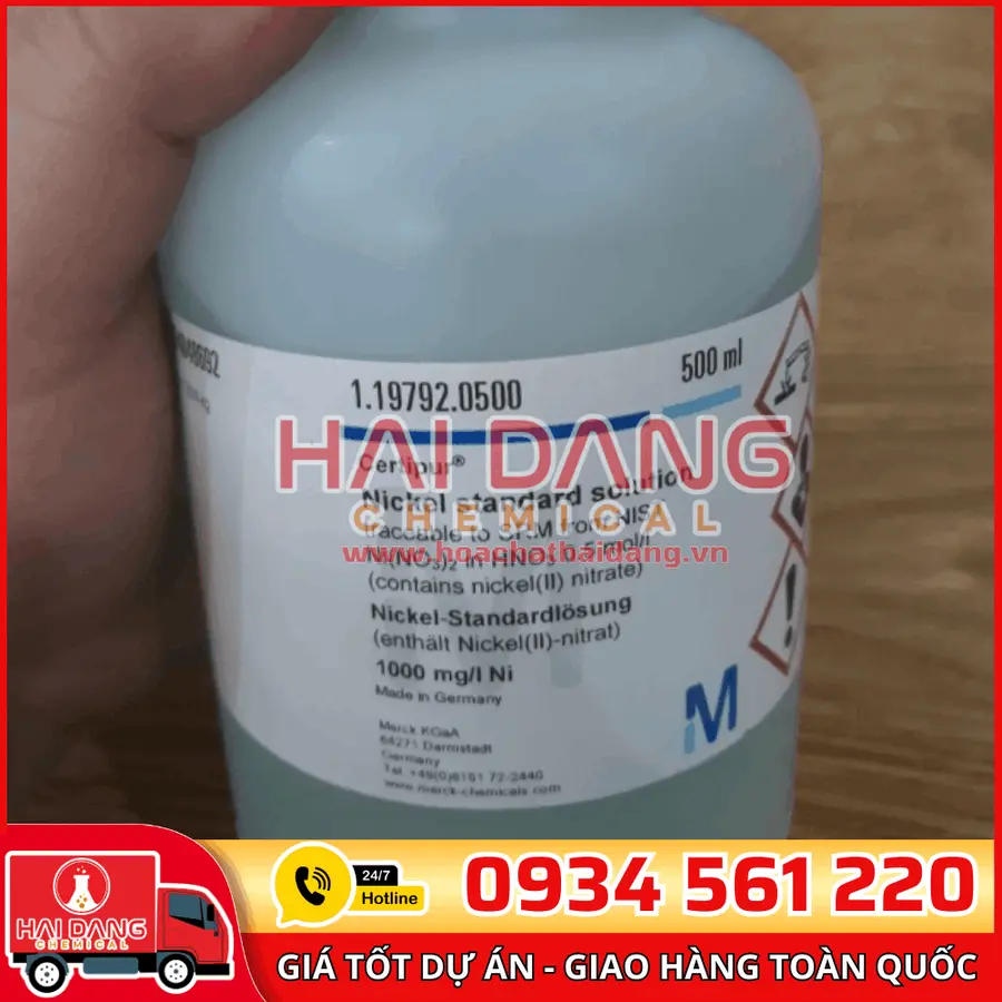Dung dịch chuẩn Niken (Ni) 1000 mg/L lọ 500ml – Merck