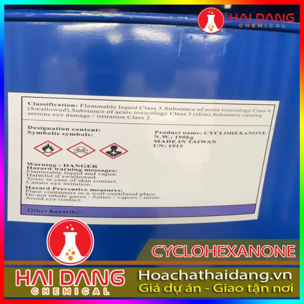 Hóa Chất Ngành Nhựa Cyclohexanone (CYC) C6H10O