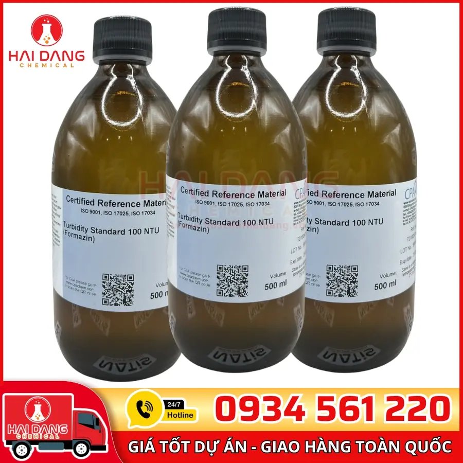 Dung Dịch Chuẩn Độ Đục 100NTU Chai 500mL CPAchem