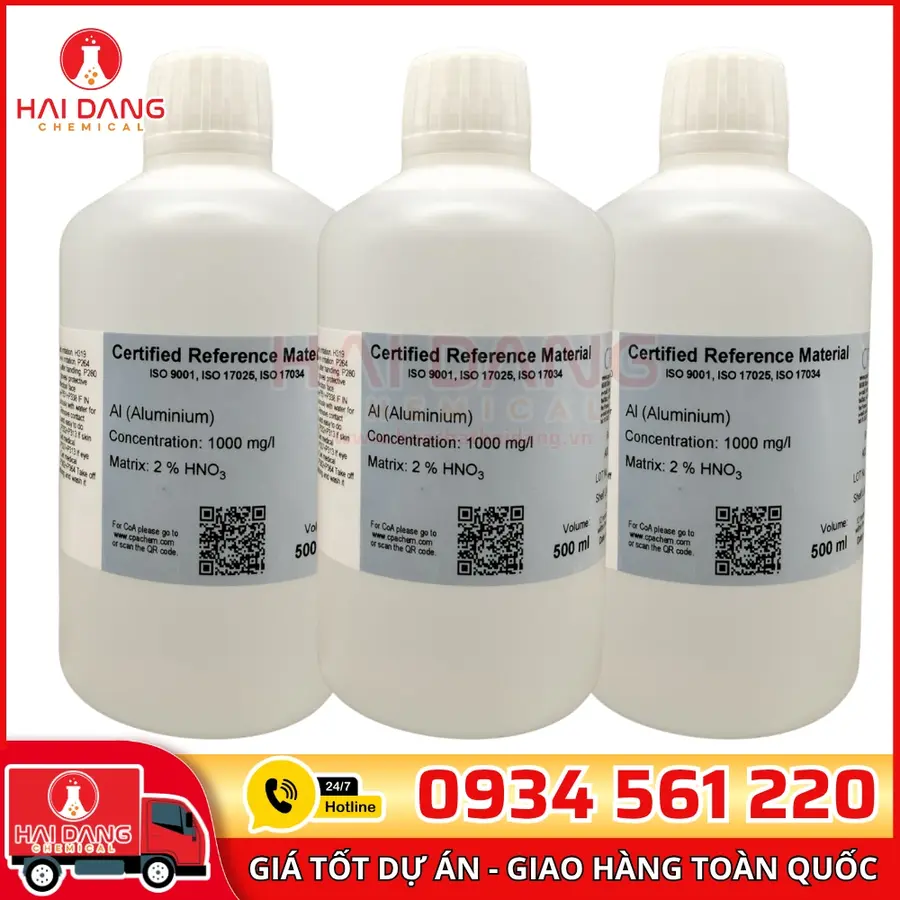 Dung Dịch Chuẩn Aluminium (Al) 1g/L AAS 500mL CPAchem