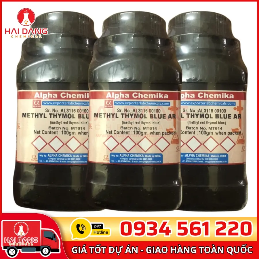 Methyl Thymol Blue  lọ 100g, hãng Alpha Chemika
