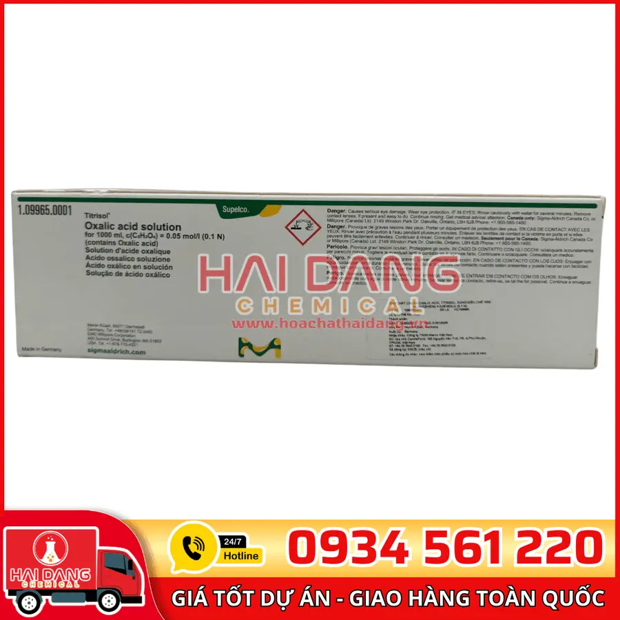 Ống chuẩn Oxalic acid 0.05M (0.1N) - Merck