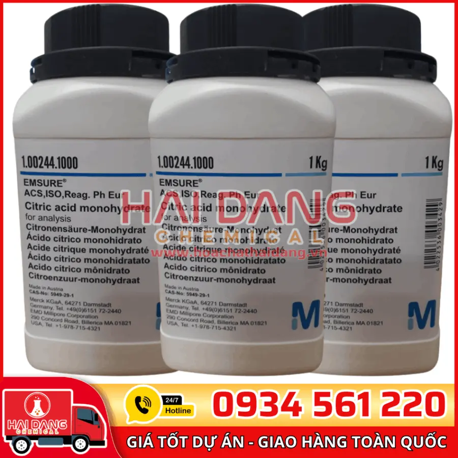Citric acid monohydrate lọ 1kg - Merck