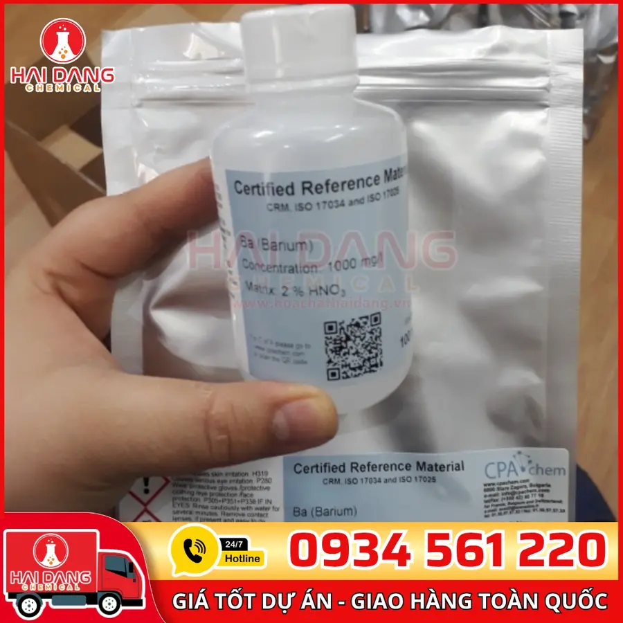 Dung Dịch Chuẩn Barium (Ba) 1g/L Cho ICP/MS 100mL CPAchem