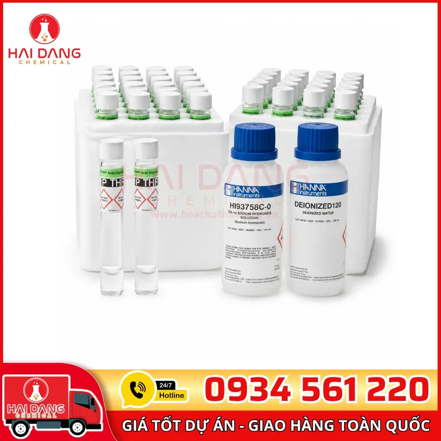 Thuốc thử Photpho tổng thang cao 0.0 - 100.0 mg/L (50 lần) - Hanna Ý 