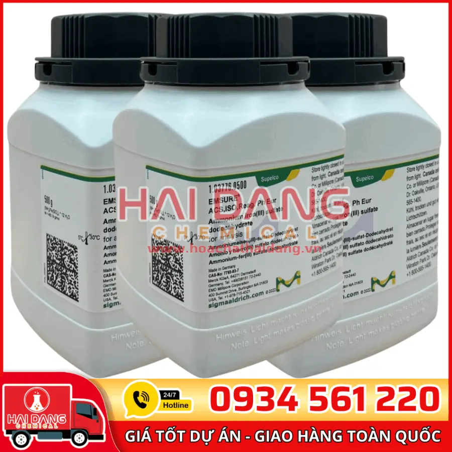 Ammonium iron(III) sulfate dodecahydrate lọ 500g - Merck