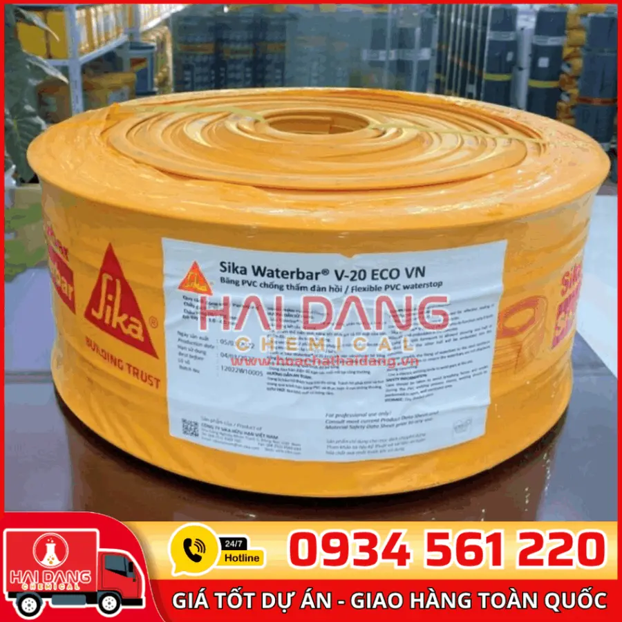 Sika Waterbar V15, V20 – Băng Cản Nước PVC Mạch Ngừng Hiệu Quả