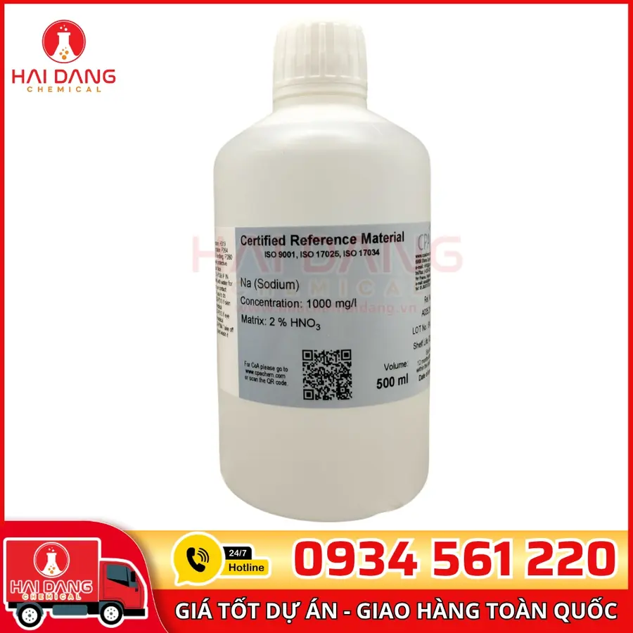 Dung Dịch Chuẩn Sodium (Na) 1g/L Cho AAS 500mL CPAchem