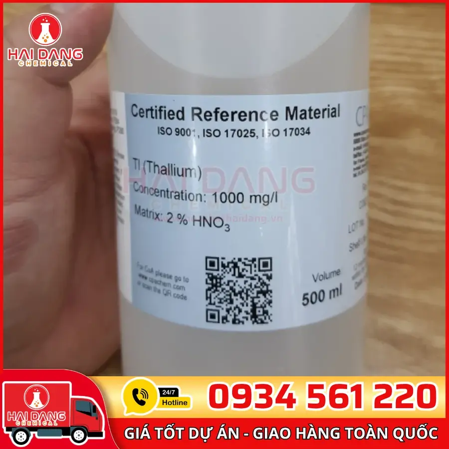 Dung Dịch Chuẩn Thalium 1g/L AAS 500mL CPAchem