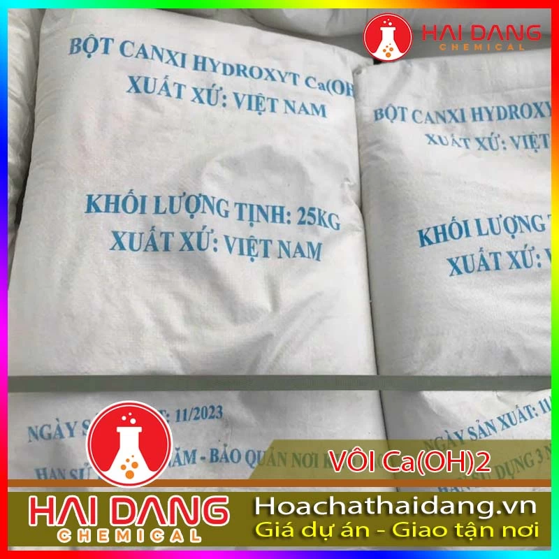 Hóa Chất Thủy Sản Canxi Vôi,Canxi Hydroxit Ca(OH)2 85%