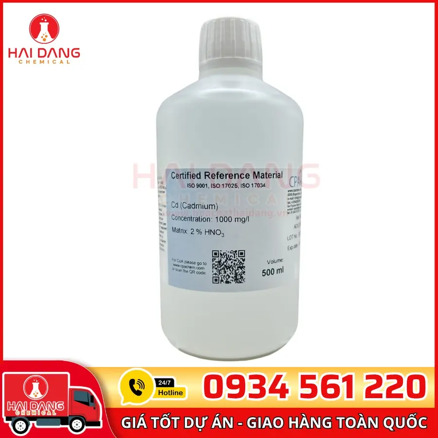 Dung Dịch Chuẩn Cadmium (Cd) 1g/L CPAchem 500mL