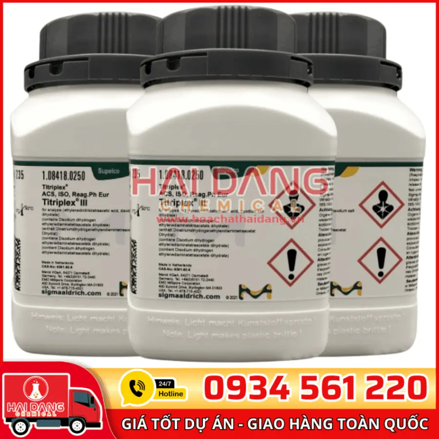 Titriplex® III (EDTA2Na·2H₂O), lọ 250g – Merck