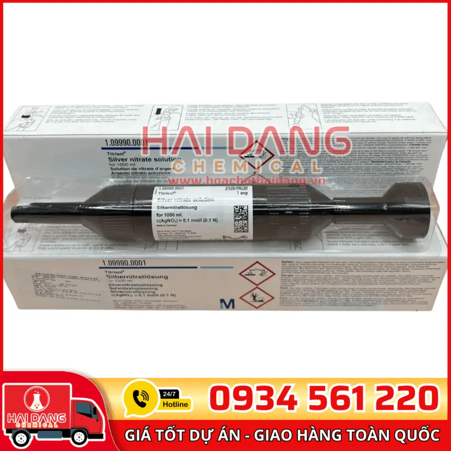 Ống chuẩn AgNO₃ 0.1N – Merck