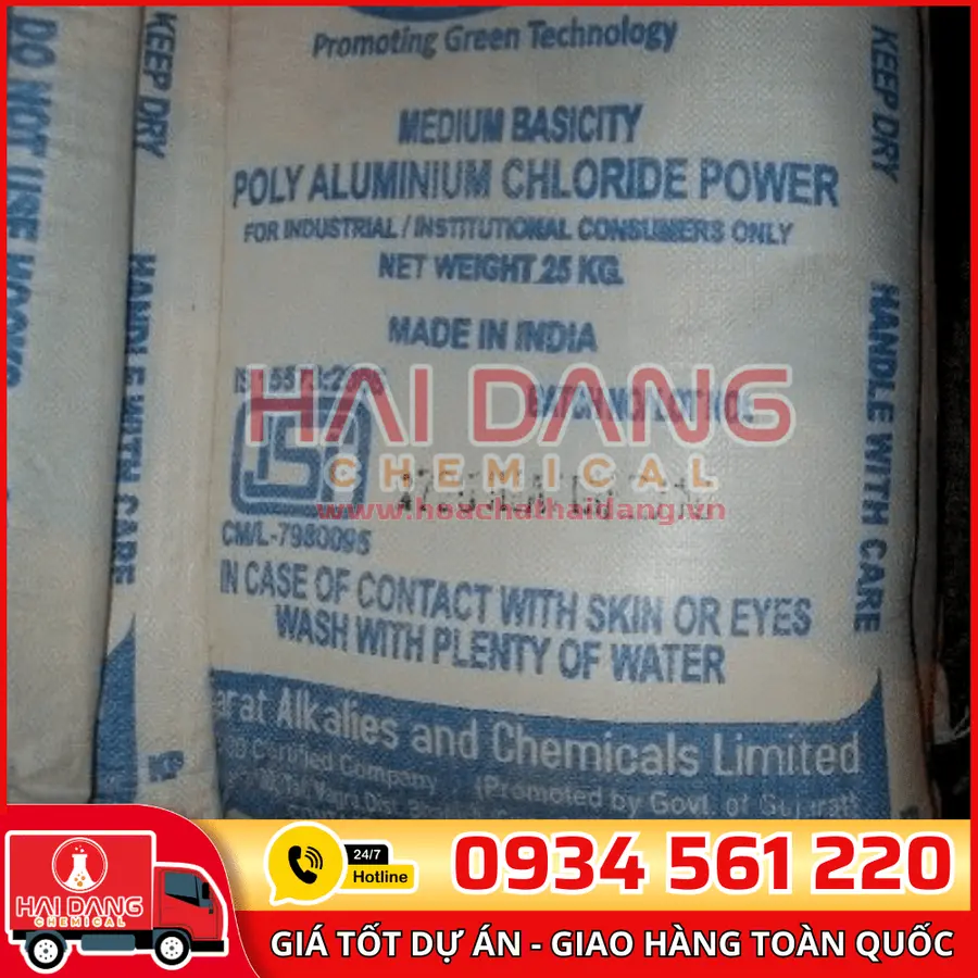 Polyaluminium Chloride PAC Al2O3 Medium Basicity 31% Ấn Độ