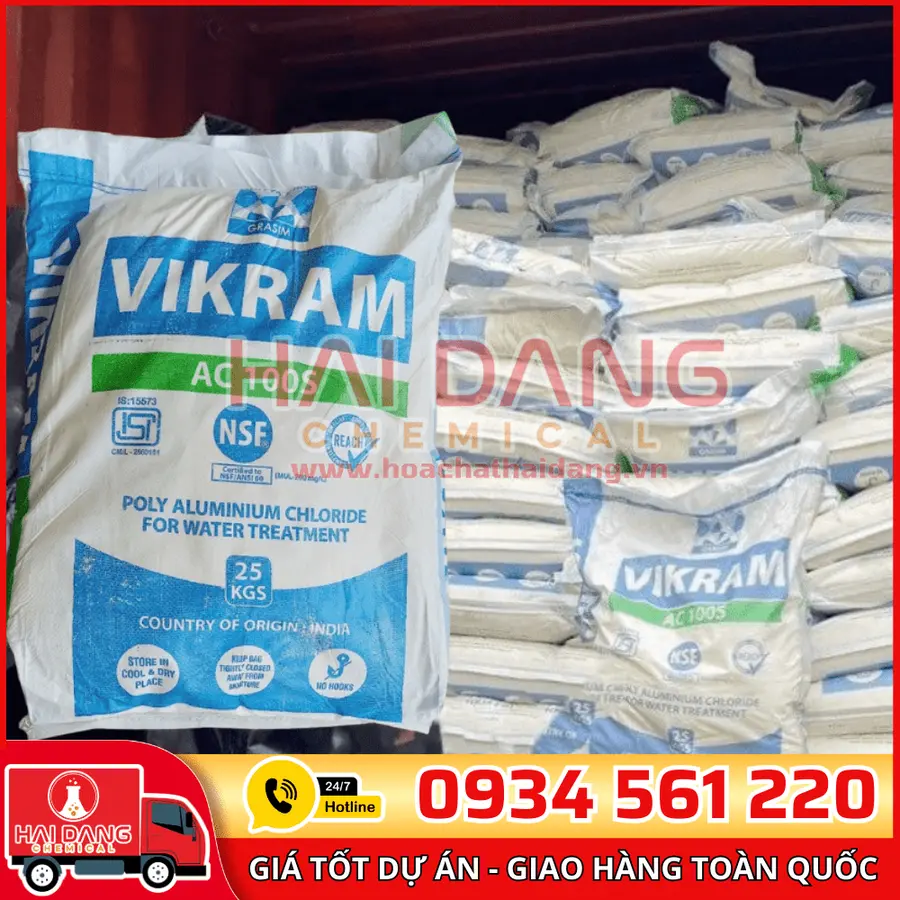 Poly Aluminium Chloride Vikram 31% Ấn Độ PAC