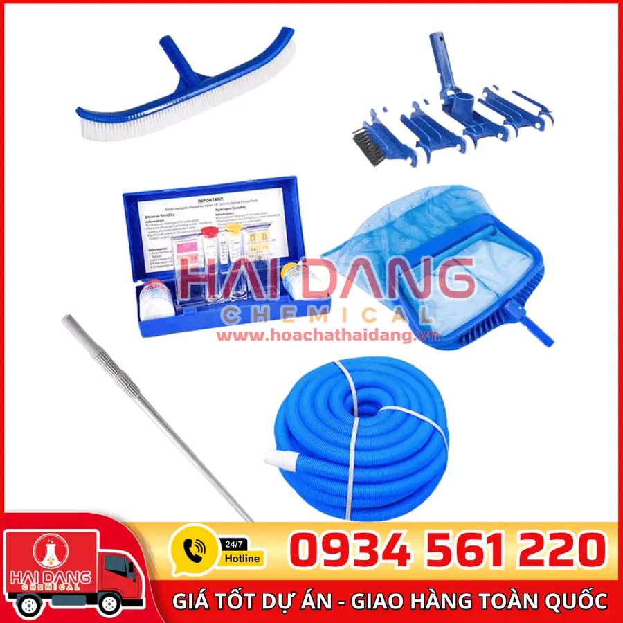 Bộ Vệ Sinh Bể Bơi 6 Món Cao Cấp Waterco Đầy Đủ Dụng Cụ