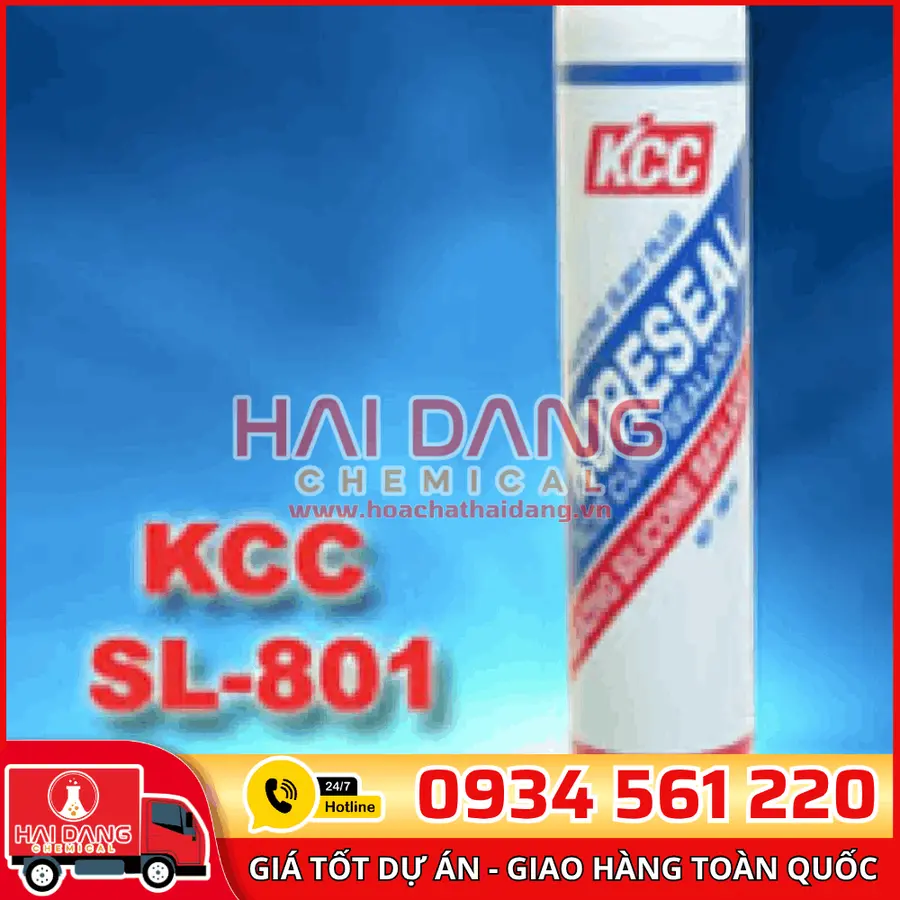 Keo Silicone KCC SL801 – Trám Khe, Dán Kính, Chống Thấm Ngoài Trời