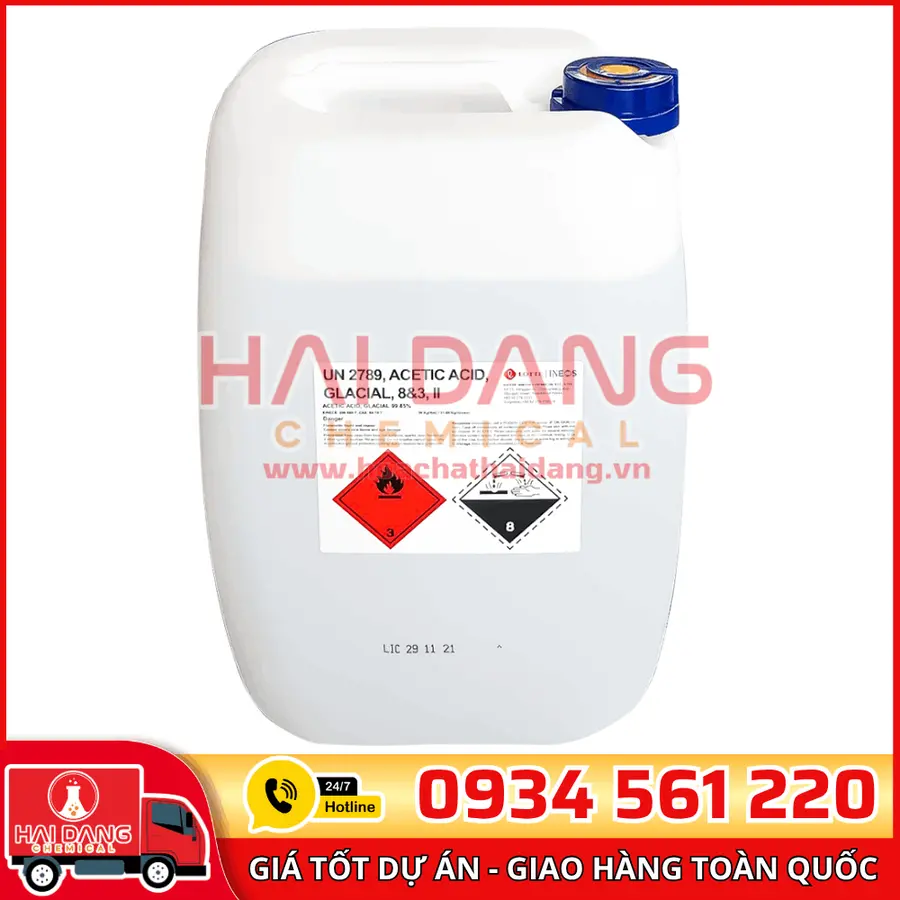 Acetic Acid CH₃COOH 99% Hàn Quốc 30kg/can