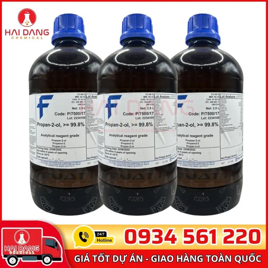 Isopropanol  lọ 2,5l, hãng Fisher