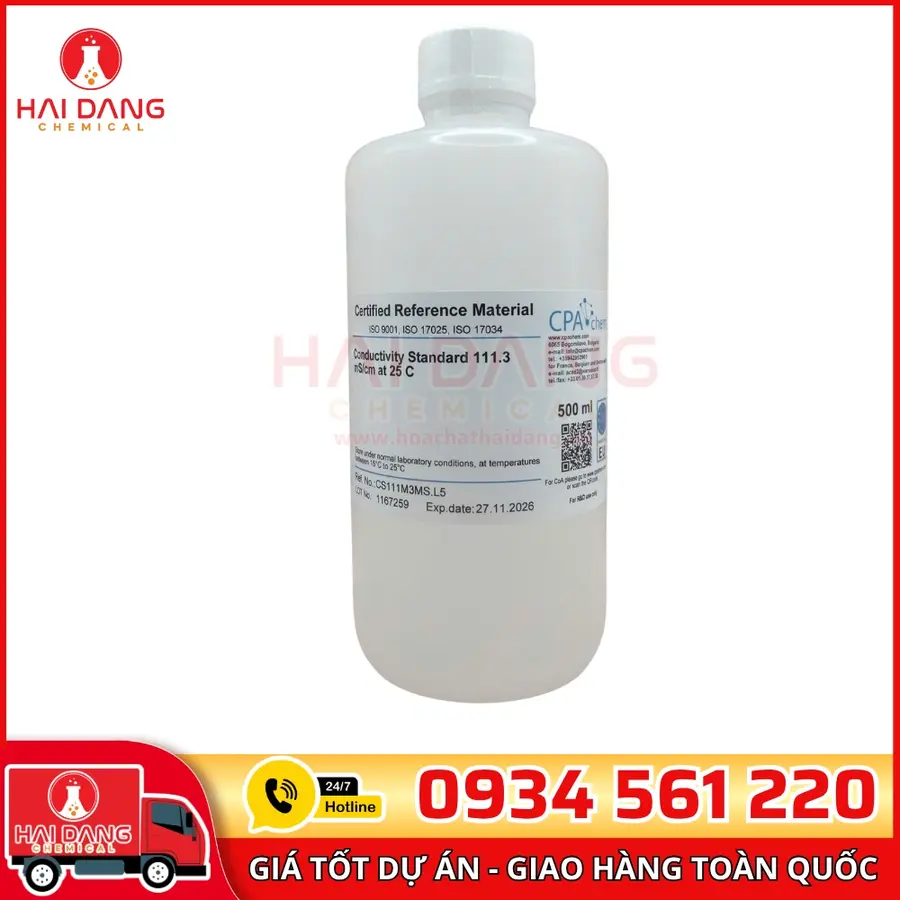 Dung Dịch Chuẩn Độ Dẫn 111.3 mS/cm Chai 500mL CPAchem